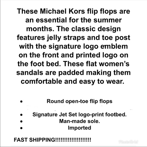 💜AuthMichael Kors Signature JetSet Logo FlipFlops - Picture 7 of 7